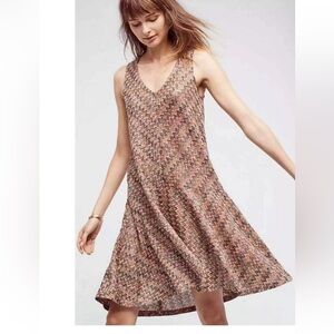 NWT Anthropologie size L west water chevron knit dress